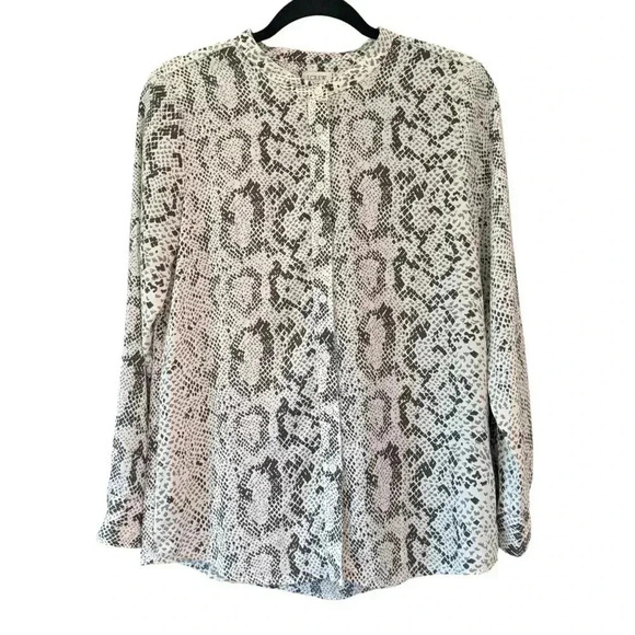 J. Crew Snakeskin Button-Up Top - Picture 2 of 10